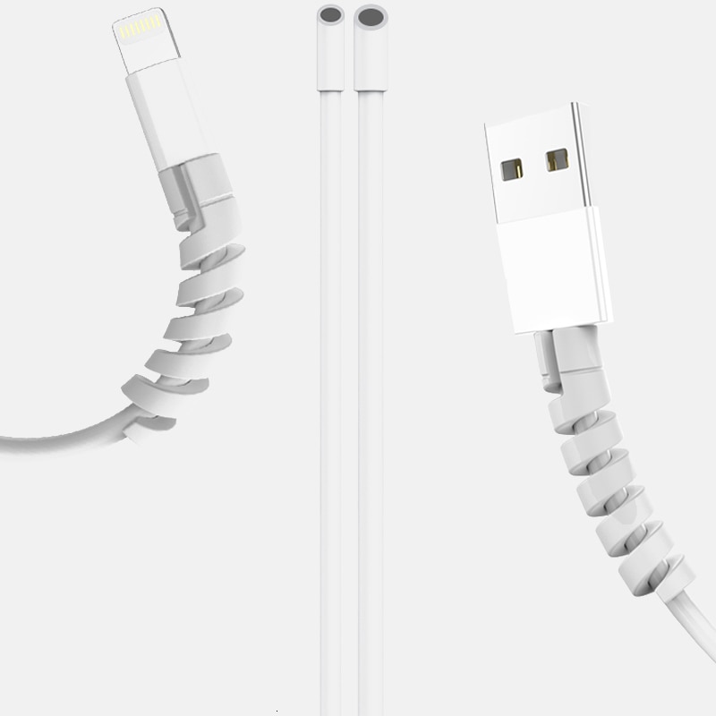 1 phụ kiện bảo vệ dây cáp sạc điện thoại bằng silicon cho iphone
