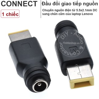 Đầu jack chuyển nguồn sạc Laptop chân tròn 5.5*2.1mm sang chân vuông của máy Lenovo