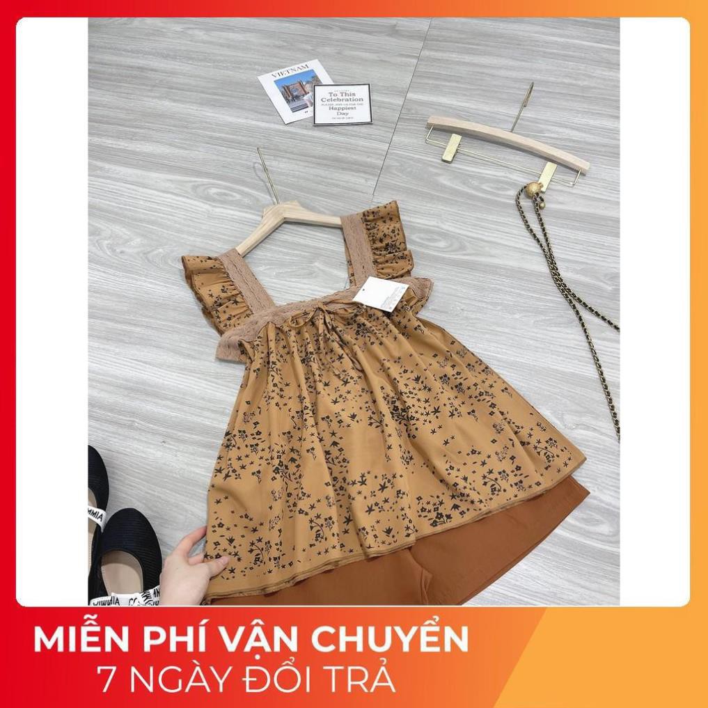 Set Hoa Nâu Tây Cánh Tiên Phối Ren | BigBuy360 - bigbuy360.vn