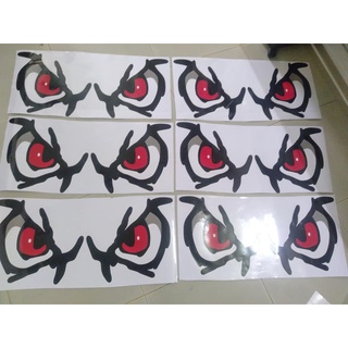 Tem đôi mắt dán trang trí đầu xe tải, tem dán decal (Lớn : 30x60 cm )