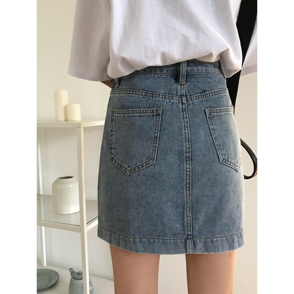 [Order 7-10 ngày] Chân váy jeans cạp khuy (kèm ảnh thật) | BigBuy360 - bigbuy360.vn