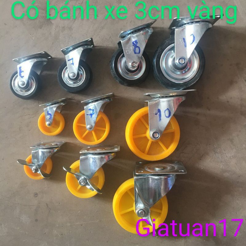 Bánh xe vàng, bánh xe cao su đủ loại