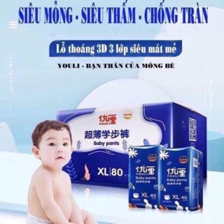 Tã / Bỉm YOULI XANH nội địa Trung Quốc quần / dán đủ size S112/M92/L84/XL80/XXL72