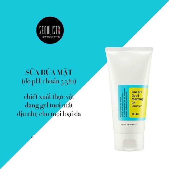 Sữa Rửa Mặt Diu nhẹ và Cân Bằng Da Cosrx Low pH Good Morning Gel Cleanser 150ml - Hàn Quốc Chính Hãng | BigBuy360 - bigbuy360.vn