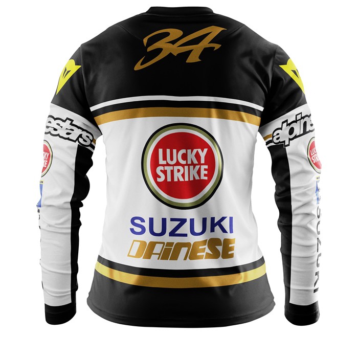 Retro l Lucky Strike Motocross Racing Shirt Jersey