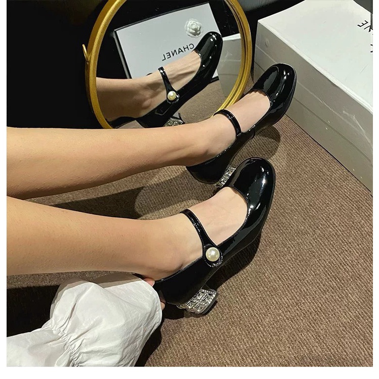 GIÀY BÚP BÊ MARY JANE QUAI NGANG ĐÍNH ĐÁ SIÊU XINH