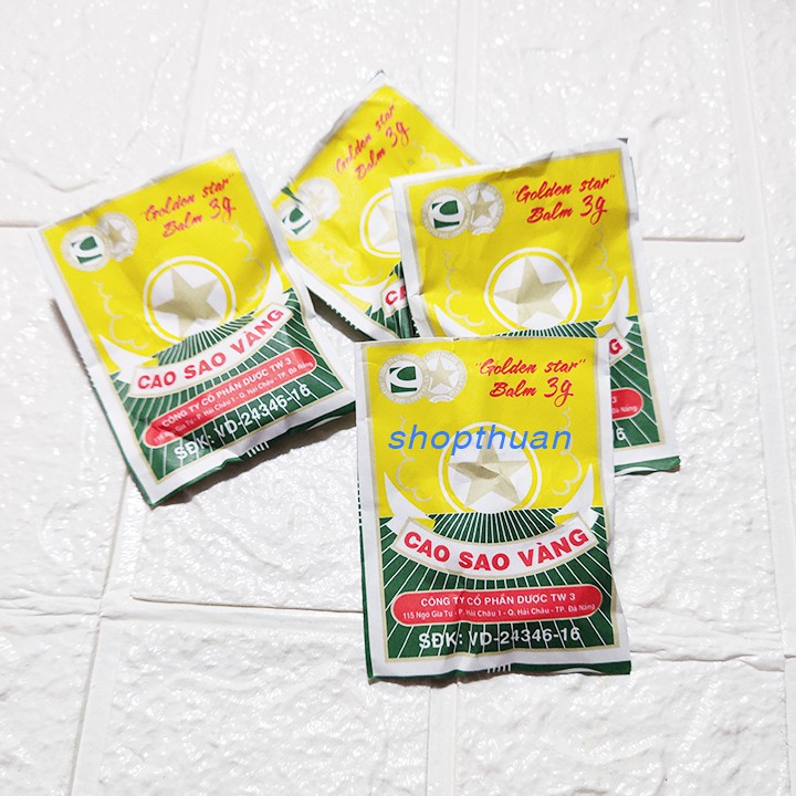 Cao Sao Vàng 3 Gram - Golden Star Balm - Dầu Cù Là Mùi Thơm Dễ Chịu