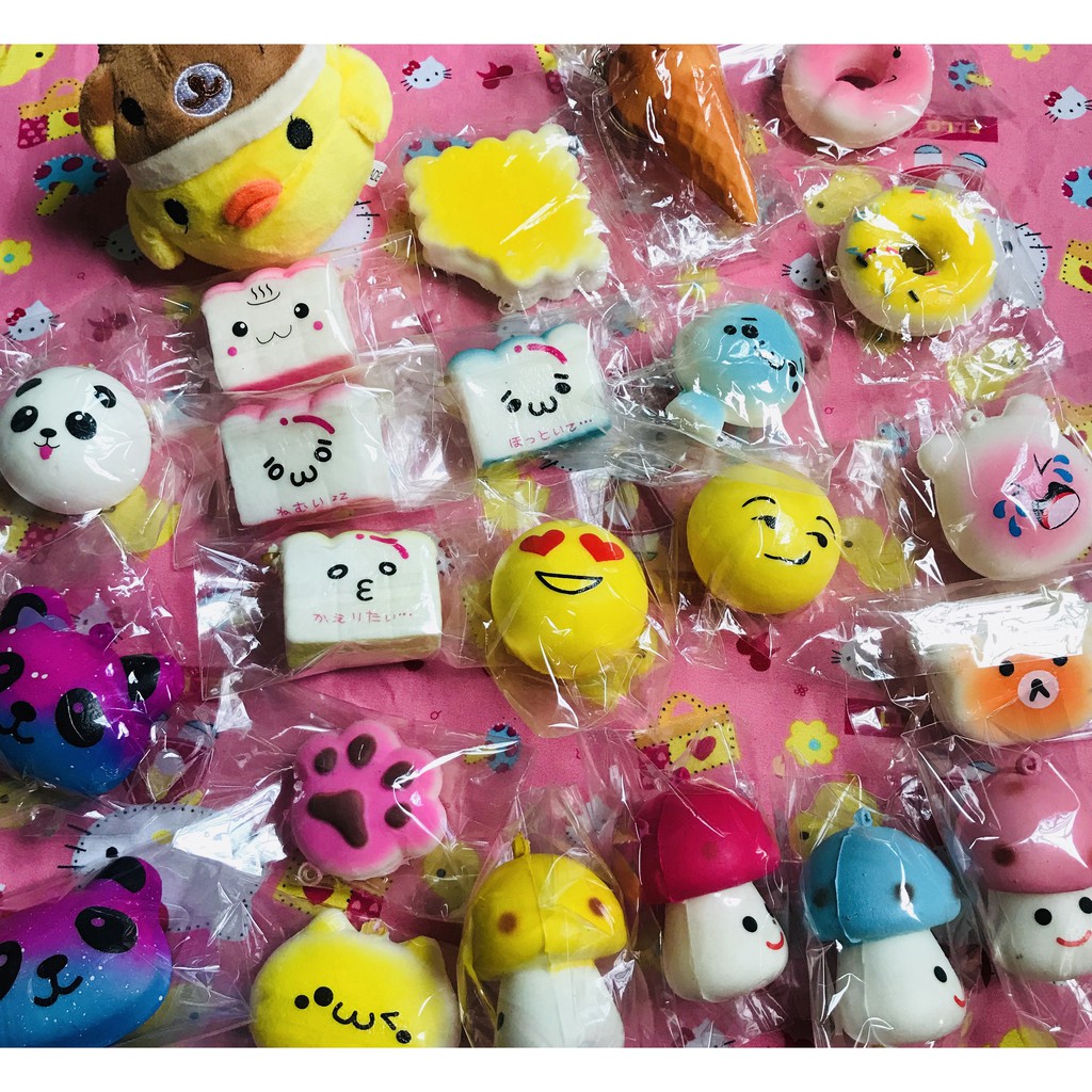 Squishy mini đồng giá (kèm móc khoa & bao bì)