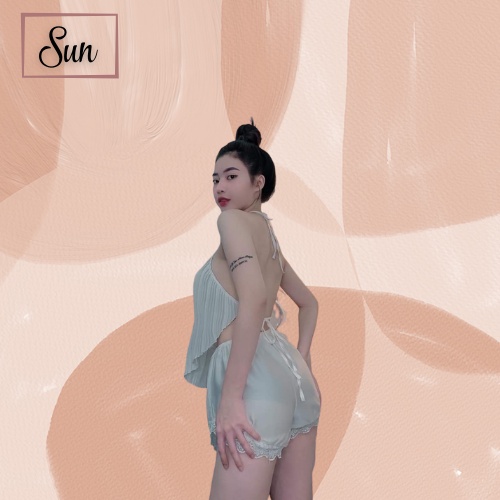 Bộ Đồ Ngủ Mặc Nhà Dập Ly 🌟 SIÊU HOT  🌟 Từ Satin Co Dãn, Mát Mẻ, Mềm Mịn Mẫu Mới Nhất 2021- Size: 40 -60Kg - Sun Shop | BigBuy360 - bigbuy360.vn