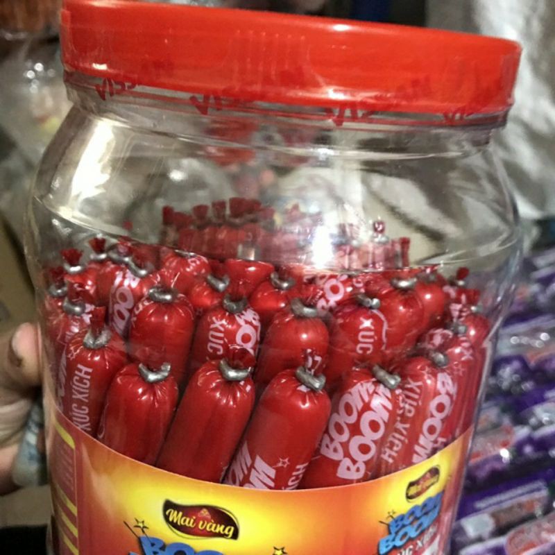 Lọ 50 cái xúc xích ăn liền mai vàng