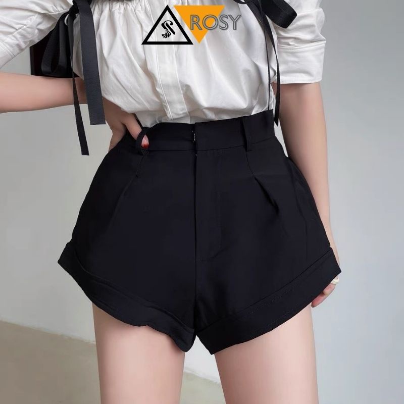 Quần short đùi nữ chất tuyết mưa cao cấp lưng cao trẻ trung thanh lịch