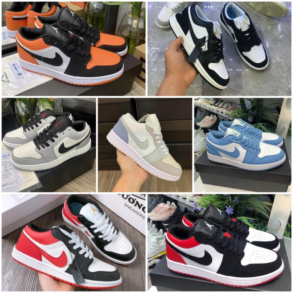 Giày thể thao jordan 1 cổ thấp, Giày thể thao Jd1 thấp cổ, jodan low các màu hot nhất Full Size 36 - 43  [Full Bill Box]