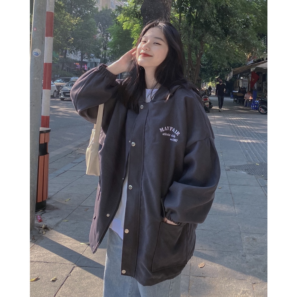 Áo khoác nhung lót bông Mayfair dày dặn form rộng Ulzzang Unisex - Made by Fiin