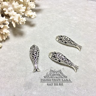 Charm bạc cá chép hoa mai size lớn