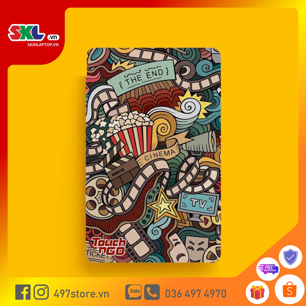 Skin Card Pop Art  - Miếng Dán ATM, Thẻ Xe, Thẻ Từ, Thẻ Chung Cư - Chất Liệu Chống Xước - Chống Nước