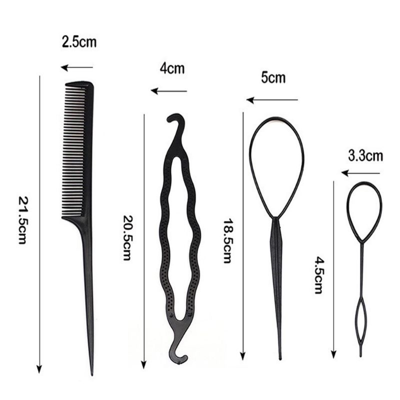 Bộ 1/2/4/36 dụng cụ tạo kiểu tóc búi xinh xắn cho nữ
