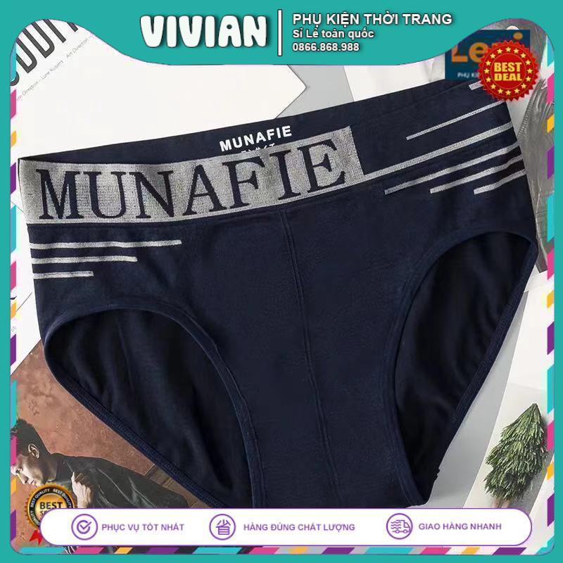 Quần Lót Nam Free Size 55-75Kg MUNAFIE Quần sịp tam giác,Thoáng khí  Mềm Mịn Co Giãn 4 Chiều Túi Zip, Hàng xuất Nhật