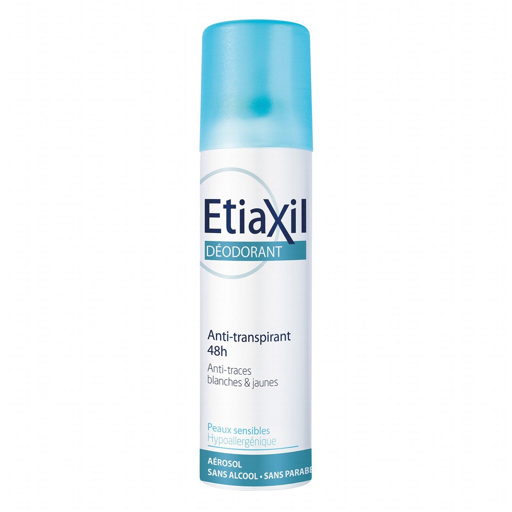 Xịt Khử Mùi Hôi Nách Etiaxil Déodorant Anti-Transpirant 48h Anti-Traces Blanches & Jaunes 150ml