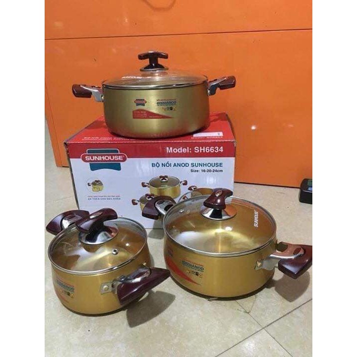 BỘ NỒI ANOD SUNHOUSE SH 6634