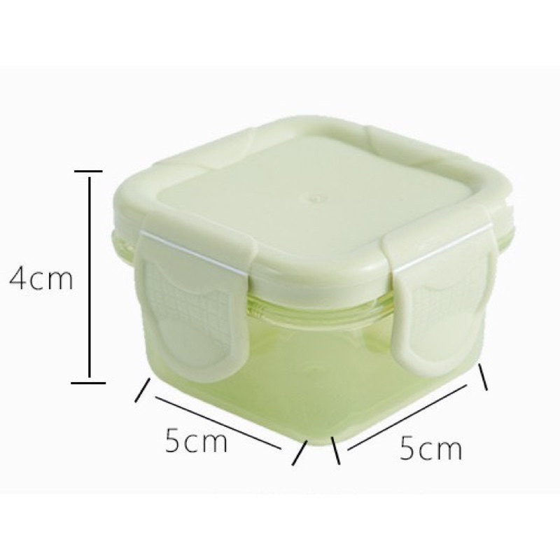 Hộp trữ đông có nắp khoá 4 chiều bảo quản đồ ăn dặm cho bé (hộp 60ml)