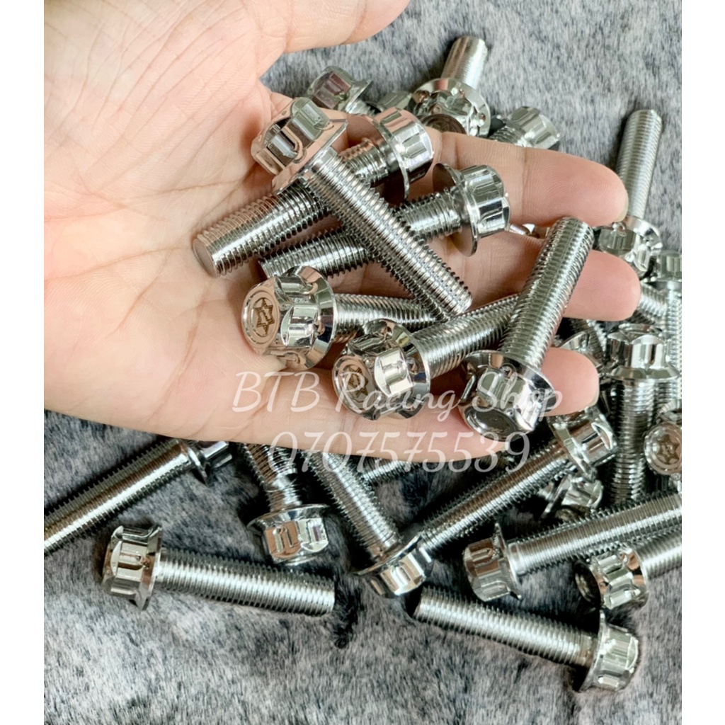 Ốc Salaya 8li Mẫu S08 (mới nhất) inox 304 đầy đủ các size gắn các dòng xe máy