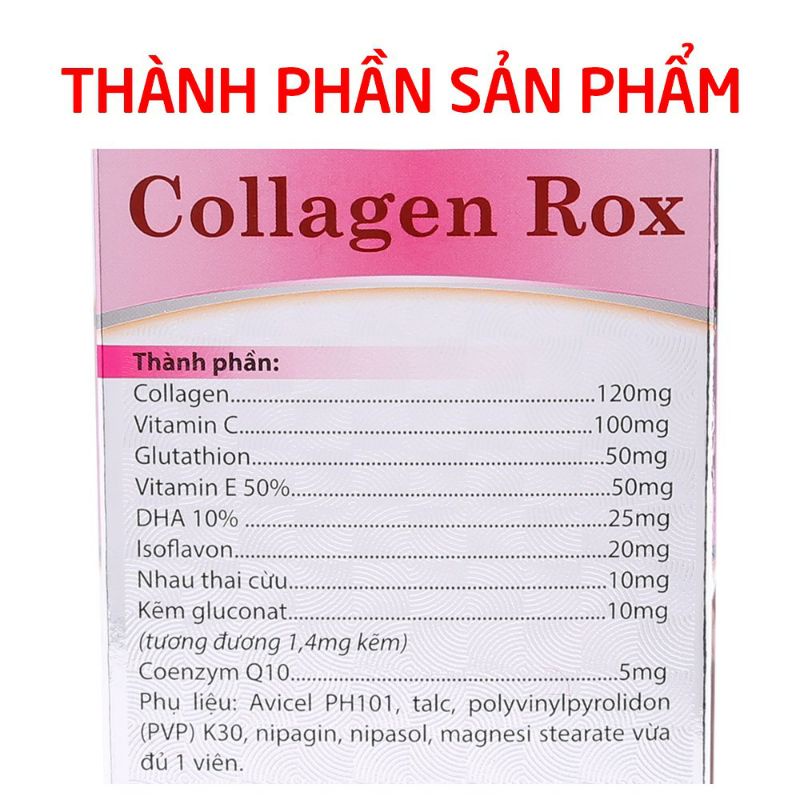 Viên uống Collagen Rox - Hộp 60 viên