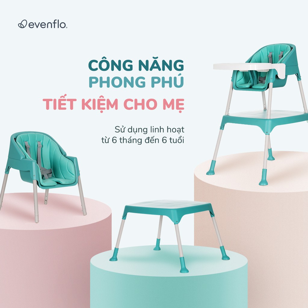 Ghế ăn dặm Evenflo Amuse Trilo 3-in-1