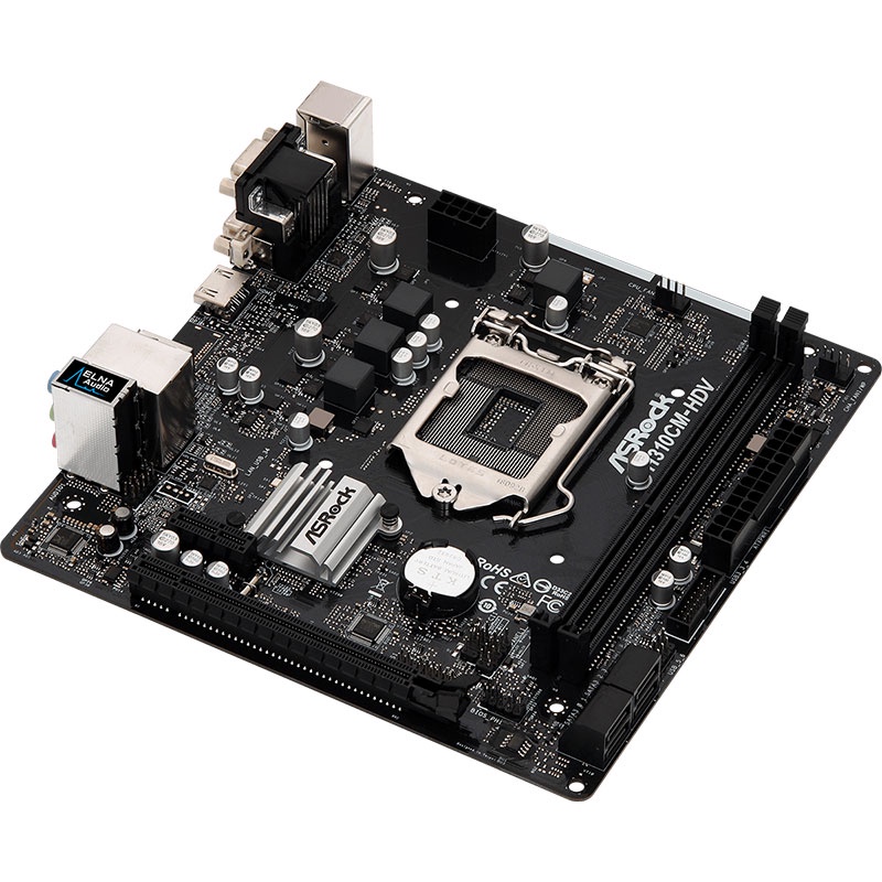 Mainboard ASROCK H310CM HDV (Intel H310, Socket 1151, m-ATX, 2 khe RAM DDR4) - Hàng chính hãng