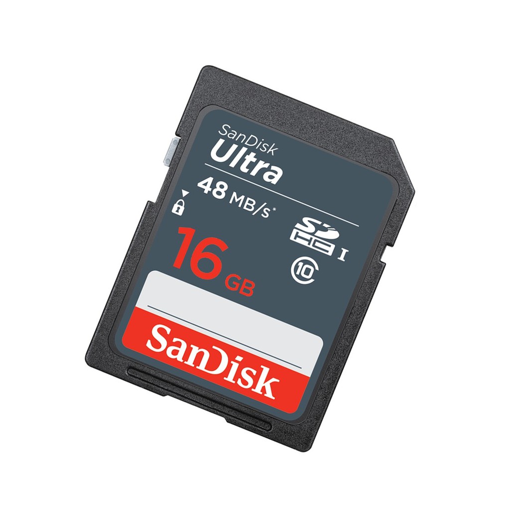 Thẻ nhớ SDHC Sandisk Ultra 16GB upto 48MB/s UHS-I (dành cho máy ảnh) - Hãng phân phối chính thức