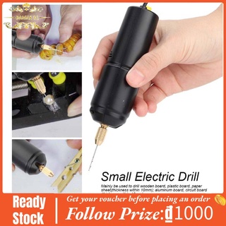 Set máy khoan điện cầm tay mini USB DC 5V kèm 3 đầu mũi khoan và cờ lê tiện dụng