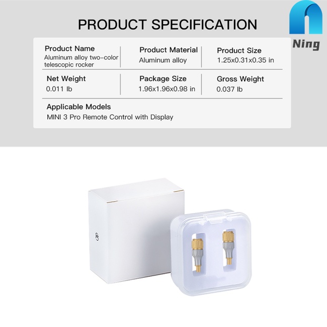 Set 2 Núm Điều Chỉnh Được Bằng Hợp Kim Nhôm Hai Màu Cho Dji Mini 3 Pro