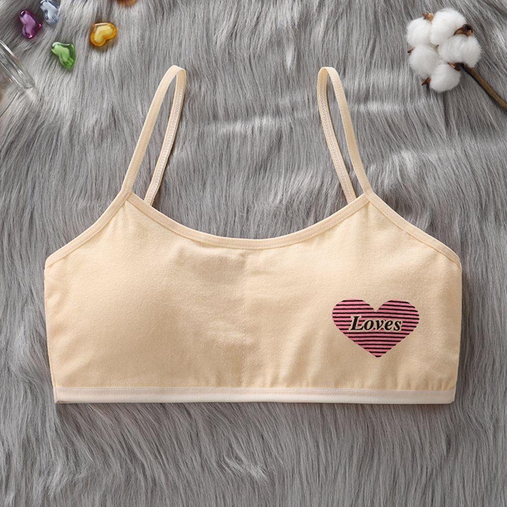 Needway Áo Ngực Thể Thao Hai Dây Không Gọng Thép Mỏng Hình Trái Tim Cho Nữ Sinh