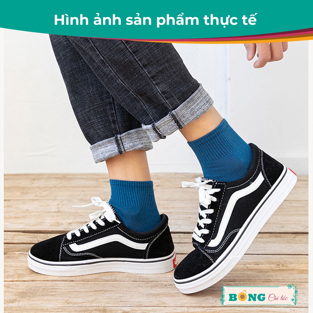 Tất nữ cổ ngắn bo chun truyền thống nhiều màu chất cotton mềm mịn co giãn 4 phong cách Hàn Quốc TC70 - Vớ BÔNG Cài Tóc