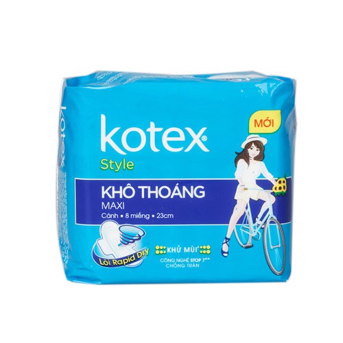 Băng Vệ Sinh Kotex Style Maxi Ban Đêm Có Cánh 4 Miếng 28cmx4