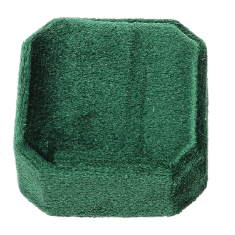 Hộp Đựng Nhẫn Hai Ngăn Bằng Vải Nhung Hình Bát Giác Kèm Nắp Tháo Rời Được Dành Cho Tiệc Cưới / Lễ Hội