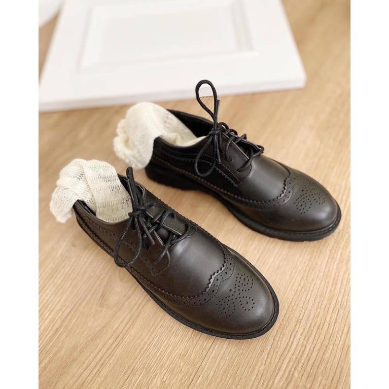Giày oxfords da mềm nữ (Có clip tự quay sản phẩm) đế cao su cao cấp -h91 | BigBuy360 - bigbuy360.vn