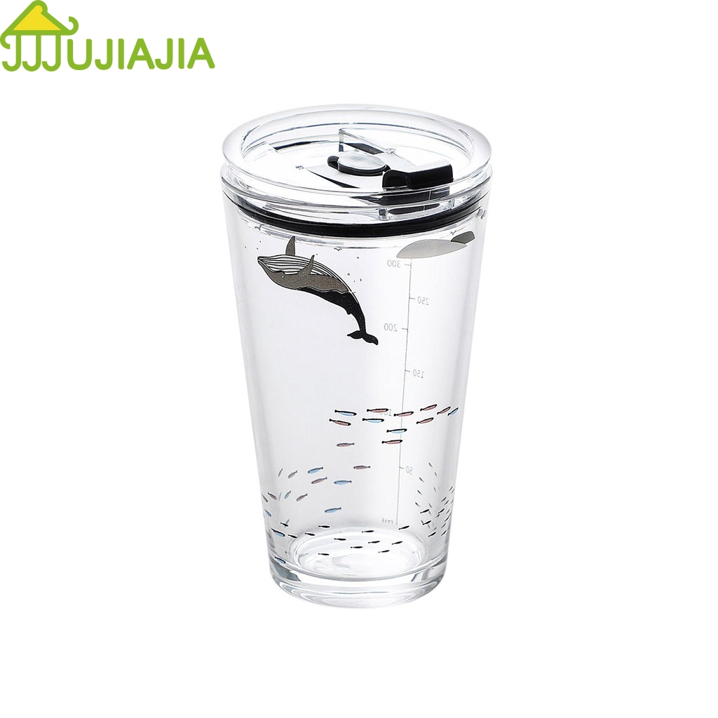 Ly Nước JUJIAJIA Chất Liệu Thủy Tinh Chất Lượng Cao 350ml/ 450ml