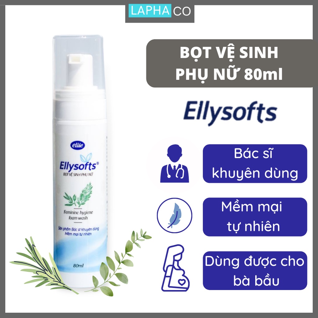 Combo 2 chai Dung dịch vệ sinh phụ nữ Ellysofts dạng bọt - Nước rửa phụ khoa dịu nhẹ bác sĩ khuyên dùng