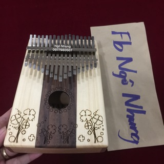(Có video test) Đàn Kalimba Yael 17 phím gỗ Thông (Cỏ ba lá)