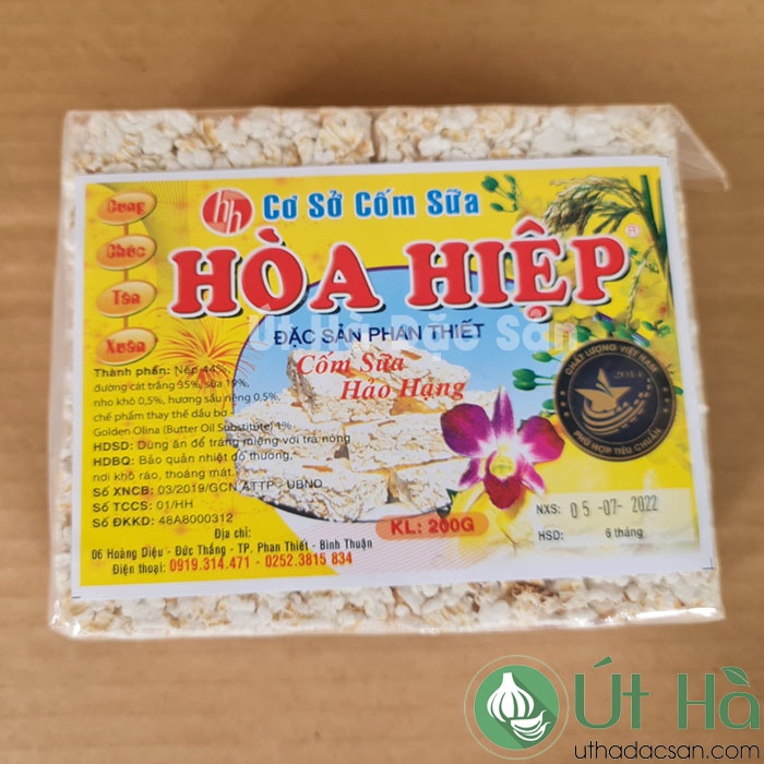 Bánh Cốm Sữa Phan Thiết Gói 200gr Bánh Nổ Thơm Ngon Từ Nếp Và Sữa - Út Hà Đặc Sản