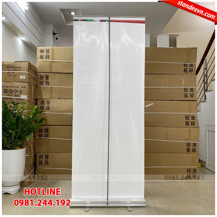 Standee cuốn nhôm giá rẻ 0.8x2m, Standee cuộn, standee đứng | 3H