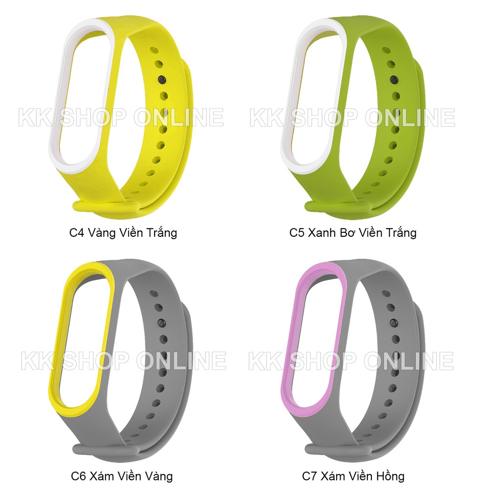 Dây thay thế Xiaomi Miband 3 Xiaomi Miband 4 viền màu