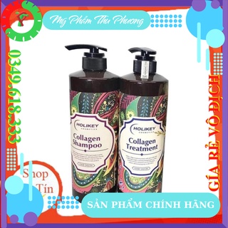 Bộ Dầu Gội Xả Collagen - HOLIKEY Collagen Shampoo & Treatment 🛑 CHÍNH HÃNG 🛑 Dầu Gội Đầu Giảm Gàu Ngăn Rụng Tóc
