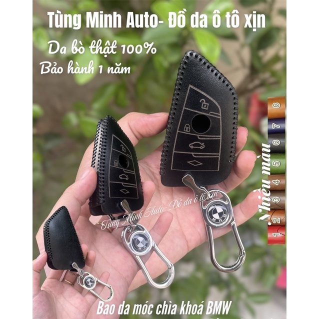 ( Da bò  thật) Bao da móc khoá các dòng xe BMW, bọc chìa khoá xe hơi cao cấp