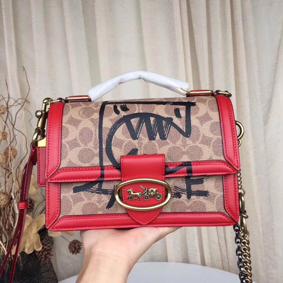 TÚI C0ACH___RILEY TOP HANDLE 22 code : f76017