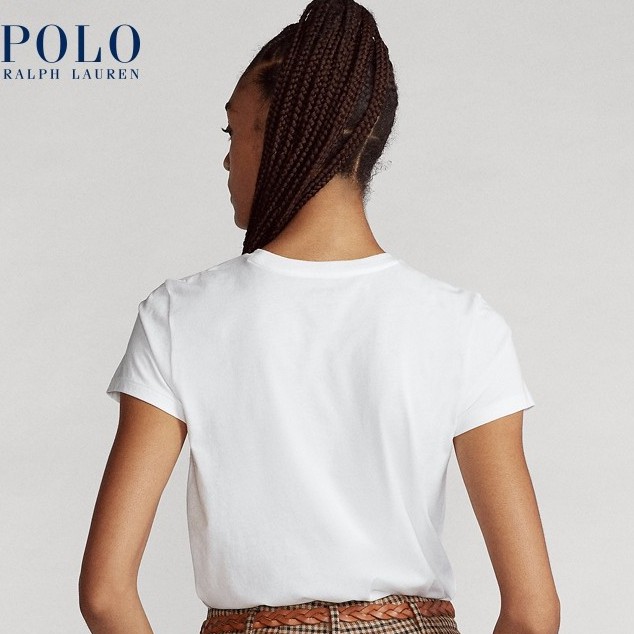 RALPH LAUREN áo polo Vải Cotton Cổ Tròn In Hình Gấu Riph Lauren Thời Trang Cho Nam Và Nữ