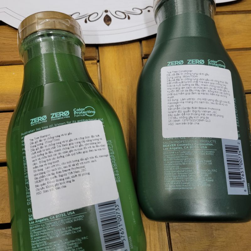 DẦU GỘI XẢ BEAVER TRÀ XANH TEA TREE CHỐNG RỤNG, GIẢM GẦU 350Ml