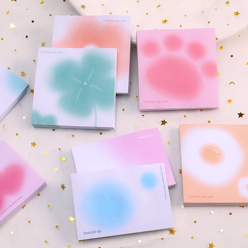 (50 Trang Mỗi Sách) Giấy Ghi Chú Màu Gradient Sáng Tạo
