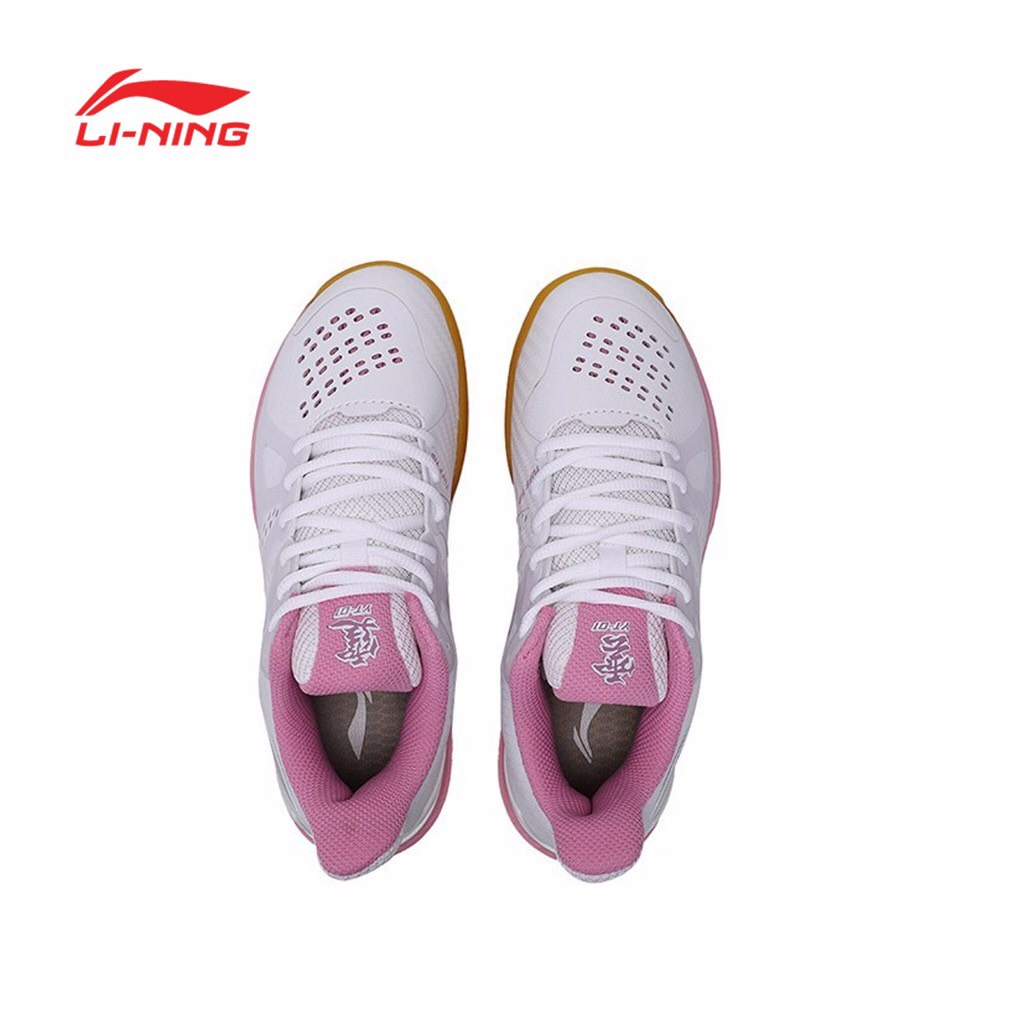 Giày cầu lông thi đấu chuyên nghiệp lining Yunting AYAR034-2 Sản phẩm mới dành cho nữ màu trắng hồng