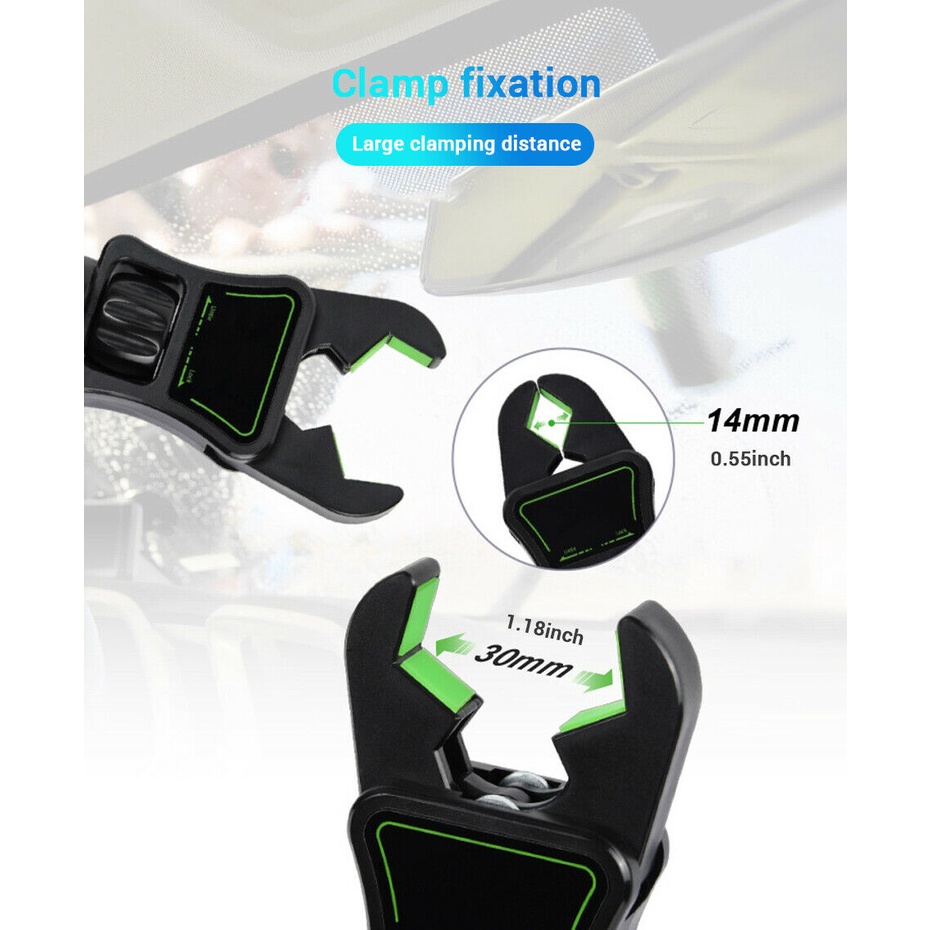 Giá Đỡ Điện Thoại Gắn Sau Ghế Xe Ô Tô Xoay 360 Độ Kẹp Gương Chiếu Hậu